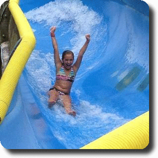 girl happy slide