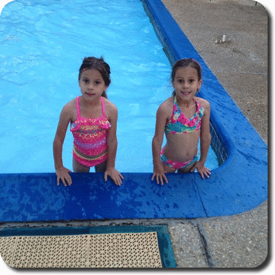 2 girls pool